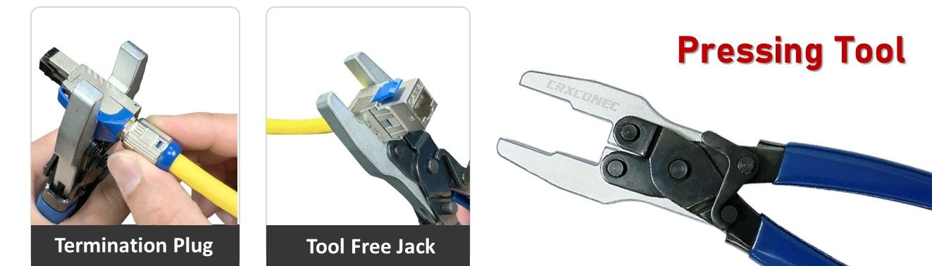 Persgereedschap voor Cat8 gereedschapsloze Keystone-aansluiting